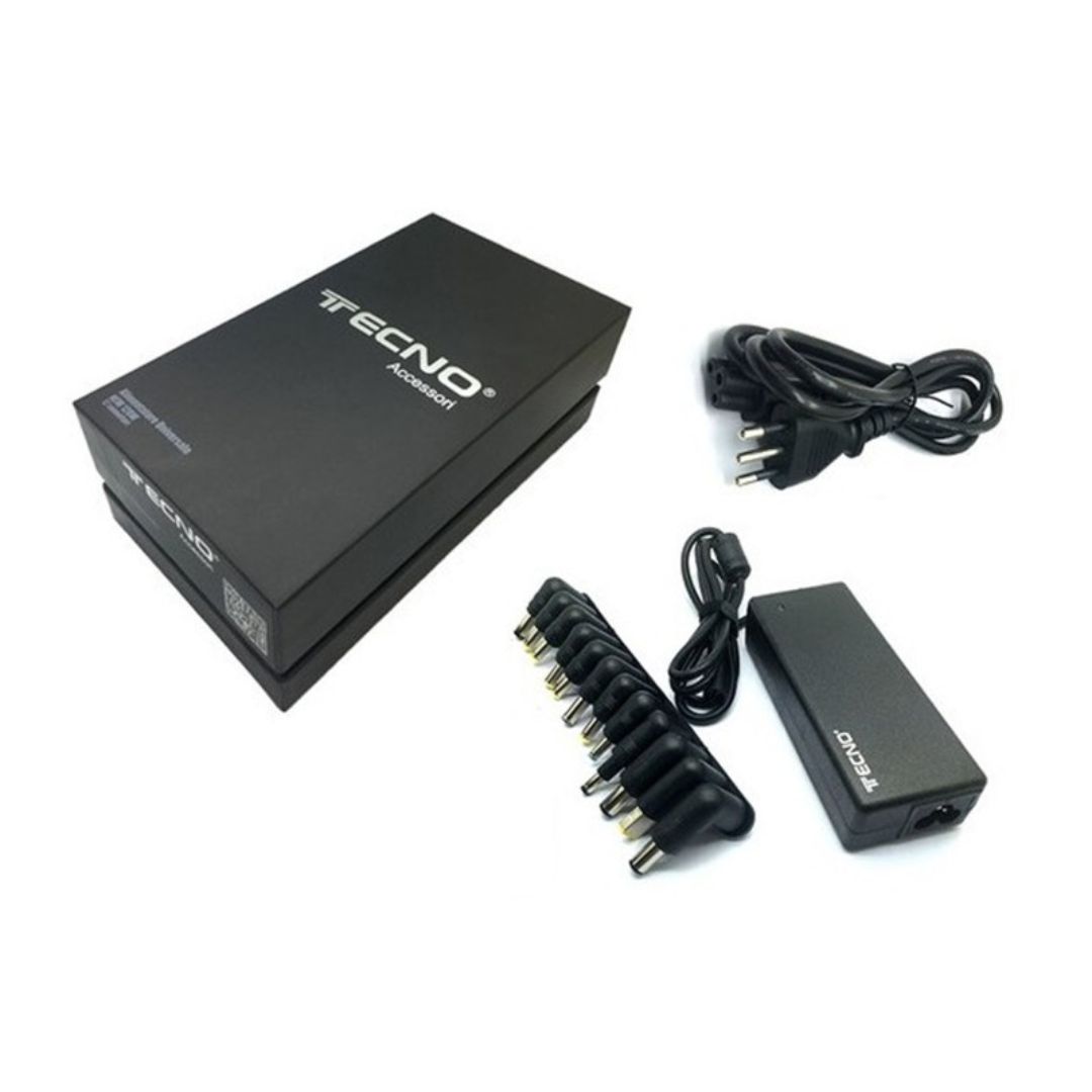ALIMENTATORE UNIVERSALE PER NOTEBOOK TECNONEW 120W 2.4 CON 12 ADATTATORI AUTOSETTANTI TN-UNIV-120W