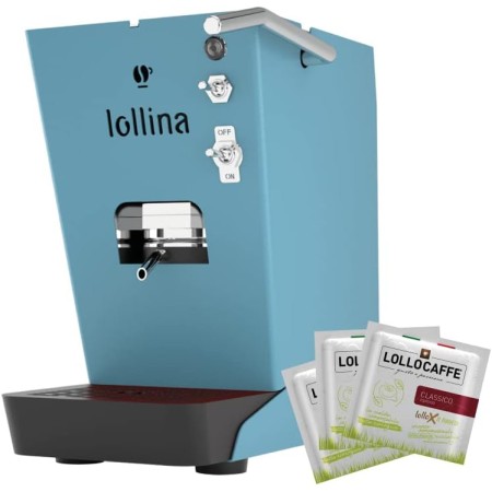 MACCHINA DA CAFFE' LOLLO CAFFE' LOLLINA BASIC TURCHESE + BOX 40 CIALDE LOLLO MIX CLASSICA