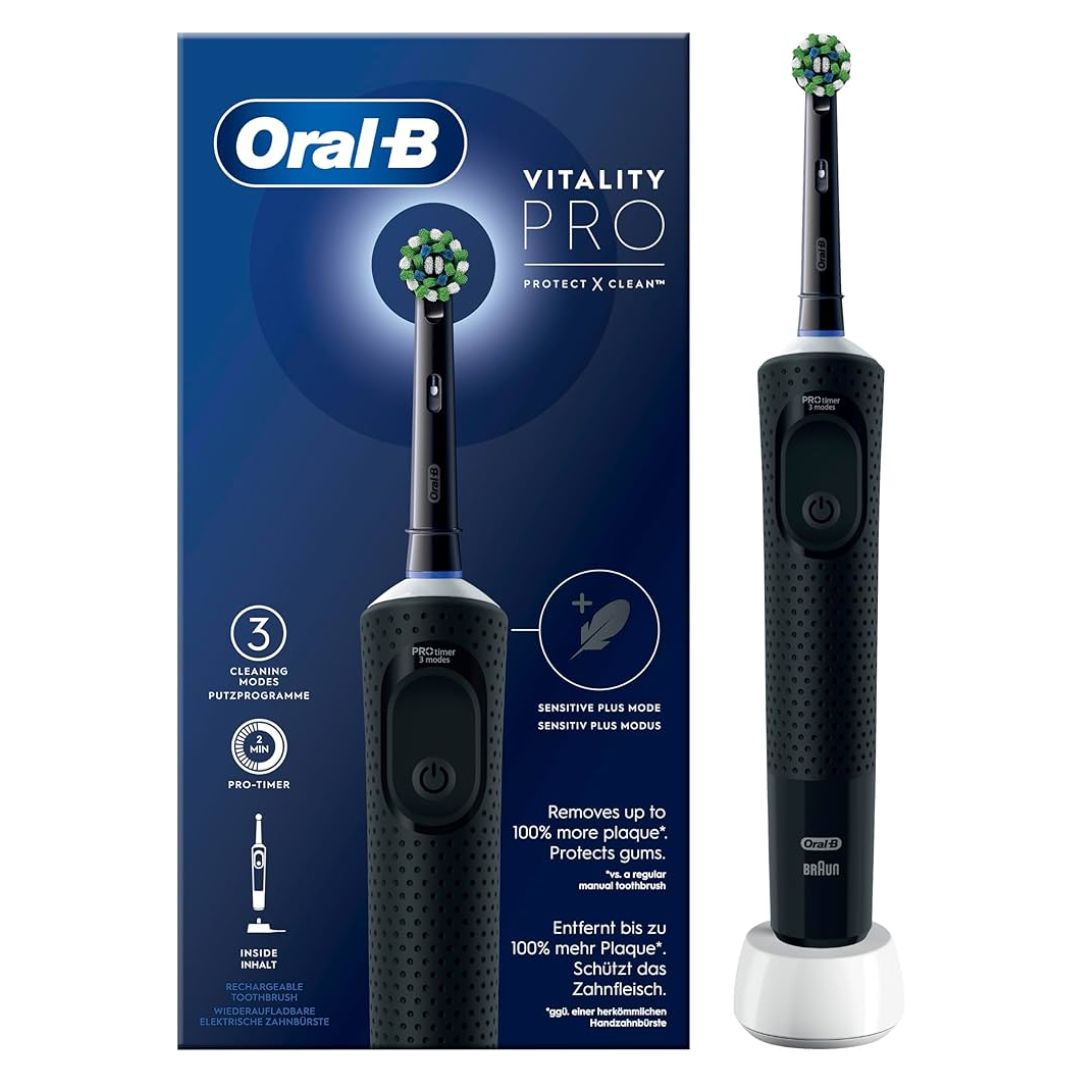 SPAZZOLINO ELETTRICO BRAUN ORAL-B VITALITY PRO 2 TESTINE BLACK
